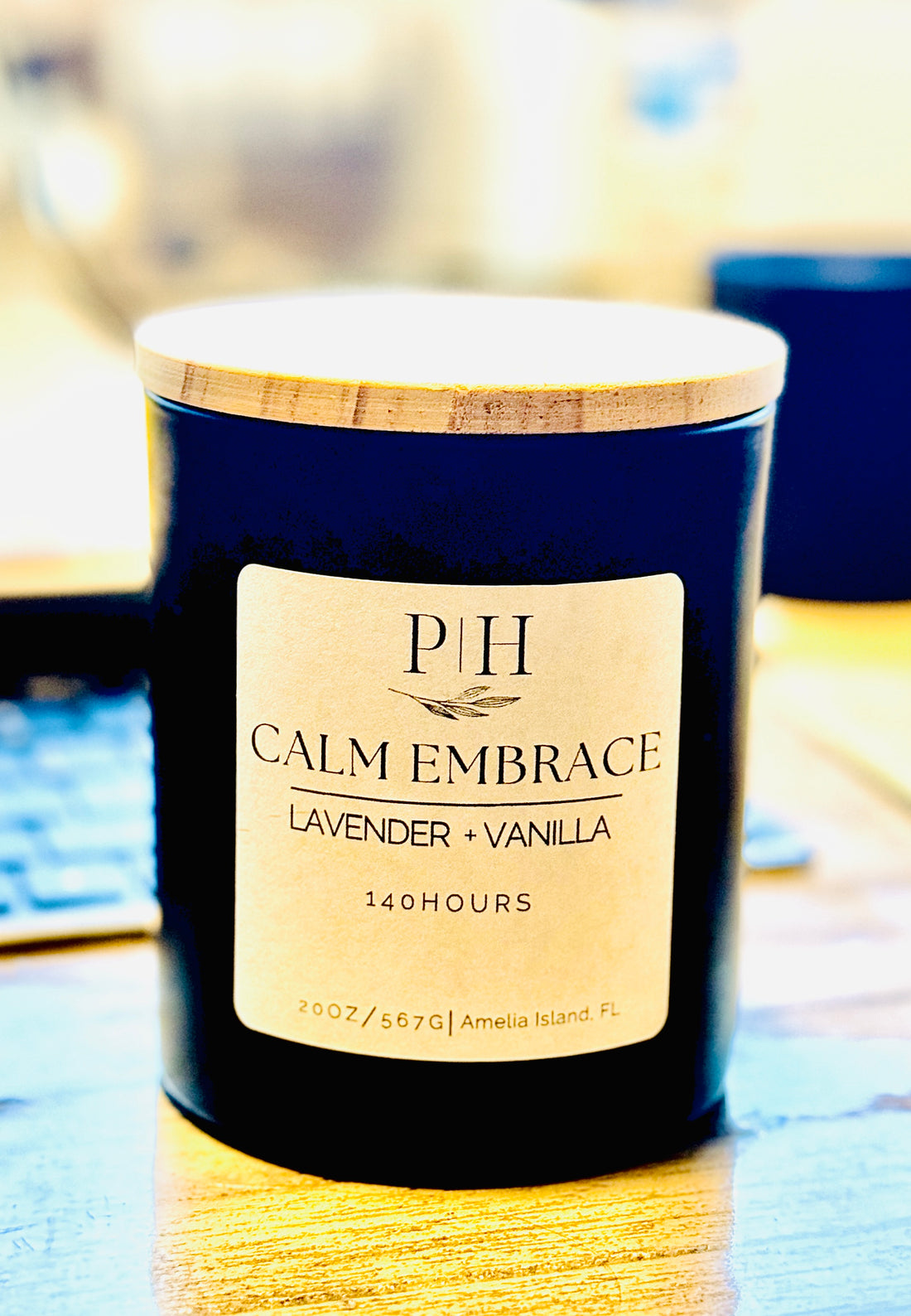 Calm Embrace Candle with notes of Lavender and Vanilla