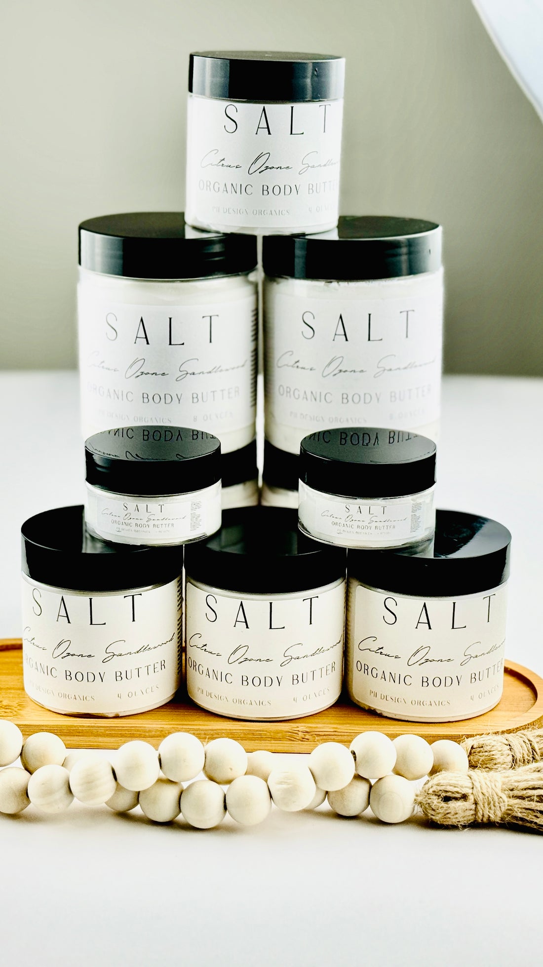 Salt Body Butter w/ Vitamin E &amp; Aloe Vera notes of  Citrus, Ozone &amp; Sandlewood